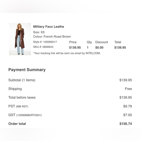 ‼️SOLD‼️Leather trench coat - Picture 7 of 7